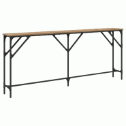 Table console chêne artisanal 180 x 23 x 75 cm Modèle Aero Urban Élite - 871327