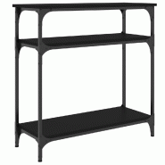 Table console noir 75x29x75 cm bois d'ingénierie Modèle Orion Horizon Plus - 834040