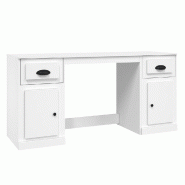 VidaXL Bureau avec armoire blanc bois d'ingénierie Modèle Atlas Office Bois - 3185327