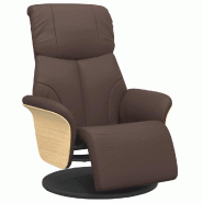 VidaXL Fauteuil inclinable avec repose-pieds marron similicuir Modèle Mervella - 356626