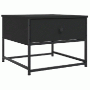 VidaXL Table basse noir 51x51x40 cm bois d'ingénierie Modèle Atlas Office Compact - 833975