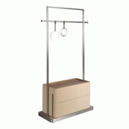AC ANGEL CERDA Porte-manteau en cuir de vison, noyer et acier inoxydable 3282C 90 x 42 x 180 - marron fourrure 8435631040941 AC ANGEL CERDA Porte-manteau en cuir de vison, noyer et acier inoxydable 3282C 90 x 42 x 180 - marron fourrure 8435631040941