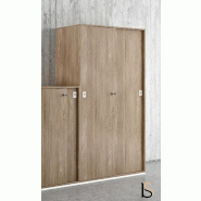 Armoire avec portes coulissantes - Quadrifoglio - Blanc pastel, Haute, Sans socle de finition_0