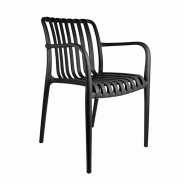 Chaise empilable avec accoudoirs 580x560x810 mm - CHSPPNR-PW11/AC_0