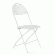 Chaise pliante blanche en plastique