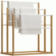 CLP Porte-serviettes Malami Nature - marron Bois manufacturé 326760 CLP Porte-serviettes Malami Nature - marron Bois manufacturé 326760