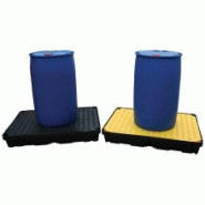 Cuvette de rétention PE - 40 l - sans pied - pour bidons et flacons - charge 100 kg