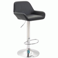 Décoshop26 - Tabouret de bar moderne et confortable en synthétique noir pieds trompette en métal chromé TDB10313 - noir 3000528969602 Décoshop26 - Tabouret de bar moderne et confortable en synthétique noir pieds trompette en métal chromé TDB10313 - noir 3000528969602