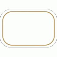 Étiquettes sécurité 40x60mm - par 500 - Transparent avec liseret or
