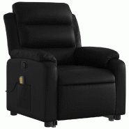Fauteuil inclinable de massage Noir Similicuir Modèle Corvianor - 8721012175372