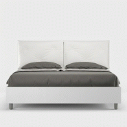 Itamoby Lit double Egos Appia 160x190 blanc avec coussins assortis - blanc VE16EGAPPICNT-01