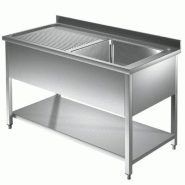 Plonge inox 100x70x95cm - 1 bac avec égouttoir à gauche - Structure en acier inoxydable Plonge inox 100x70x95cm - 1 bac avec égouttoir à gauche - Structure en acier inoxydable
