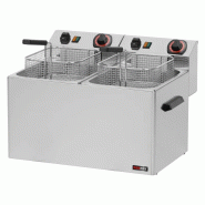 RM GASTRO Friteuse électrique double 0,75 kW/l, 8+8 l TOP 400 V REDFOX - FE 77 T - REDFOX - 0615402780384