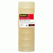 Scotch Lot de 8 rubans adhésifs 508, transparent, 19mm x 33m - 7100213205