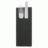 Serviette Kangourou double point 18 G/M2 33x40cm noir ouate - par 1400