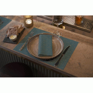 Set de table intissé bio bleu vert géométrique or 30 x 40 cm - par 100