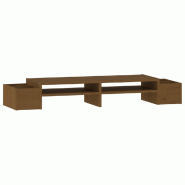 Support de moniteur 100 x 27,5 x 15 cm bois pin solide marron 02_0004430 - marron Bois massif 3000200399598