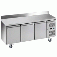 Table desserte positive adossée GN 1/1 profondeur 700 - 3 portes | L2g - GN3200TN