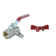 Vanne à purge poignée + papillon femelle femelle 33/42 - GARIS - v03ff-33m - 778681