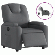 VidaXL Fauteuil inclinable électrique Gris Similicuir Modèle Uviane - 3204419