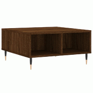 VidaXL Table basse chêne marron 60x60x30 cm bois d'ingénierie Modèle Balcon Shield Prime - 827035