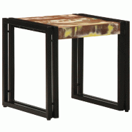 VidaXL Table basse Multicolore 40 x 40 x 38 cm Bois Recyclé Solide Modèle Orion Chic - 4102729