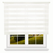 WellHome - Store enrouleur en polyester Jour/Nuit 180 x 140cm (Largeur x Hauteur) couleur Blanc Cassé - blanc polyester WH15140