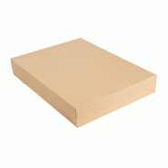 Boite traiteur The Pack carton ondulé nano micro naturel 40,5x30,5x6cm - par 150