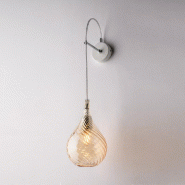 Bonetti Illumina Pluvia Applique En Fer Et Verre Pyrex Ambré 1 Lumière .14 P.21 Bl264-Ap1-Am - beige 8050713217679