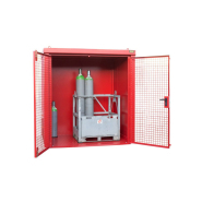 Box abri pour 12 bouteilles de gaz coupe-feu 90 minutes - Porte battante verrouillable en grillage - Plancher en tôles larmées Box abri pour 12 bouteilles de gaz coupe-feu 90 minutes - Porte battante verrouillable en grillage - Plancher en tôles larmées