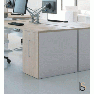 Caisson latéral maxi rangement - Mobel Linea - Gris aluminium, Zébrano, Droit_1