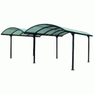 Carport aluminium double - toit demi-rond 28,62 m2