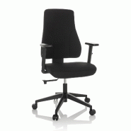 Chaise de bureau / chaise pivotante MATHES tissu noir hjh OFFICE - noir polyester 810015