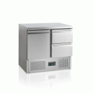 Comptoir pour saladette 1 portes et 2 tiroirs inox 304 - PSA912