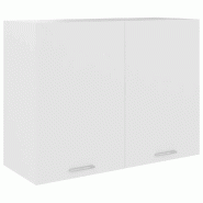 Helloshop26 - Armoire suspendue cuisine avec 2 étagères 80 x 31 x 60 cm en bois d'ingénierie blanc 02_0047683 - blanc Bois massif 3000234906618