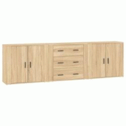 Helloshop26 - Buffet bahut commode armoire meuble de rangement organisateur cuisine salle de séjour salons 3 pcs sonoma bois 02_0037106 - 30002132159 Helloshop26 - Buffet bahut commode armoire meuble de rangement organisateur cuisine salle de séjour salons 3 pcs sonoma bois 02_0037106 - 30002132159