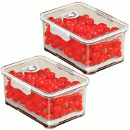 Joybos - Lot de 2 conteneurs alimentaires de 2,5 L chacun avec couvercles - transparent multi-matériau PK5446