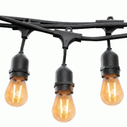 Lumisky Guirlande connectable MAFY 100 ampoules E27 42M PVC Noir - noir 3666162009625