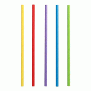 Papstar 135 pailles à shake, papier Ø 8 mm · 25 cm assortiment de couleurs - multicolore papier 88934