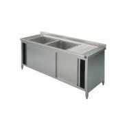 Plonge Sur Armoire, 2 Bacs, Égouttoir à Droite, Avec Portes Coulissantes, 1600X700 mm 1600x700x850mm VIRTUS GROUP - 7864909436291 Plonge Sur Armoire, 2 Bacs, Égouttoir à Droite, Avec Portes Coulissantes, 1600X700 mm 1600x700x850mm VIRTUS GROUP - 7864909436291
