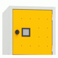 Porte jaune pour vestiaire roma 4 cases