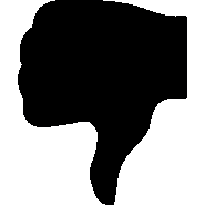 Sticker ordinateur pouce vers le bas