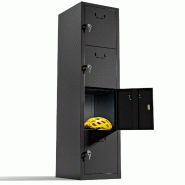 TwinThink Vestiaire metallique à 4 portes Casier Metal pour votre atelier ou votre bureau Vestiaire metallique avec serrure (Noir) - noir métal 8437 TwinThink Vestiaire metallique à 4 portes Casier Metal pour votre atelier ou votre bureau Vestiaire metallique avec serrure (Noir) - noir métal 8437