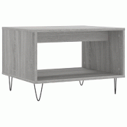 VidaXL Table basse sonoma gris 60x50x40 cm bois d'ingénierie Modèle Aero Urbain - 829258