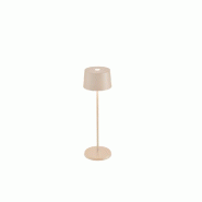 Lampe de table LED Zafferano Olivia Pro Sand rechargeable dimmable 2200-2700-3000K autonomie jusqu’à 9h - beige 8054040728600