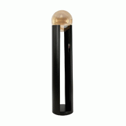 Angel Cerdá Lampadaire en verre fumé ambré et acier noir 8108C2 Ø32 x 143 - noir acier 8435631046943
