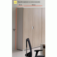 Armoire haute à portes battantes TAK - Mobel Linea - Acacia clair_0