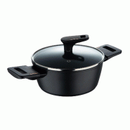 BERGNER Copper - Cocotte basse Ø20cm 2,2L avec couvercle en aluminium forgé, noire - noir Q5140