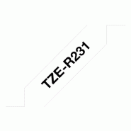 Brother TZE-R231 ruban d'étiquette Noir sur blanc