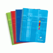 Clairefontaine Lot de 10 Cahier de Textes Metric 17x22, 144p./72 feuilles 90 g/m² reliure intégrale, Séyès, touches couleurs détachables - 332968